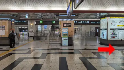 JR大阪駅から梅田本店までの道順2