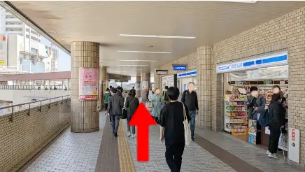 西宮北口駅からアクタ西宮北口店までの道順2