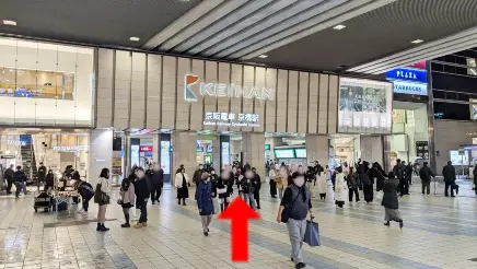 JR京橋駅から京橋店までの道順1